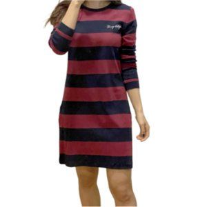 Tommy Hilfiger Long Sleeve Essential Stripe T-Shirt Dress For Women Size  M & L